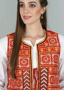 Embroidered Red Vest