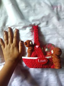 Beautiful Red Teddy Showpiece