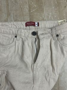 Cream Cargo Pants