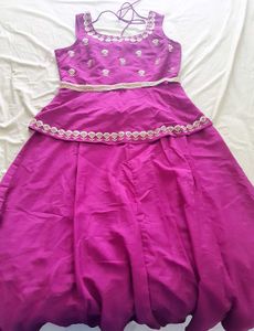 Diwali Discount Purple Embroidered Peplum Top