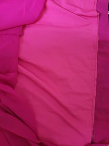 Hot Pink Dress With Attached Floral Jacket