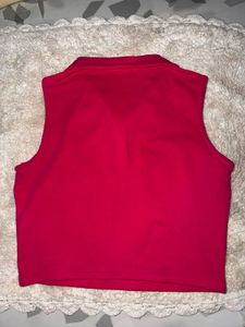 Pink Polo Crop Top