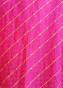 Embellished Green Silk Blouse with pink lehenga