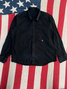 Black Button-Down Shirt