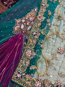 heavy lehanga saree