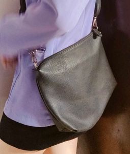 Chic Black Textured Crossbody Bag