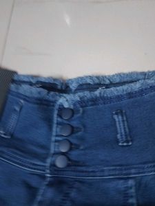 High-Waisted Denim Shorts