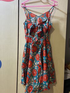 Floral Backless Dress