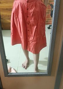 Red Skirt With Pockets