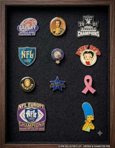 Assorted Pinback Buttons Collection 12 piece set (