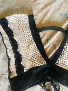 Savana Crochet Knit Cropped Top