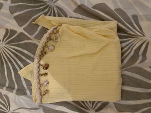Women's summer Yellow Embellished top