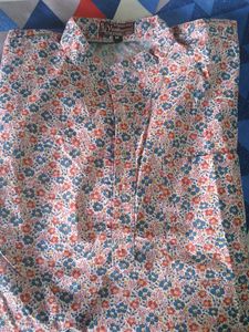 Floral Print Men's Kurta