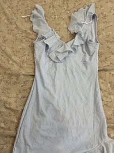 Light Blue Ruffle Dress