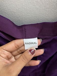 Purple Square Neck Tiered Dress