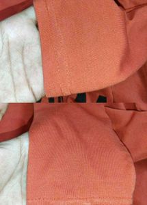 Men's Rust Graphic Full Sleeve T-Shirt | Size 36 |