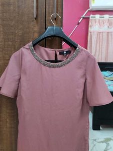 Elegant Embellished Neckline Dress