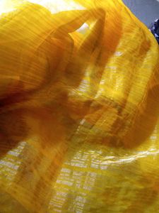 Vibrant Yellow Embroidered Saree