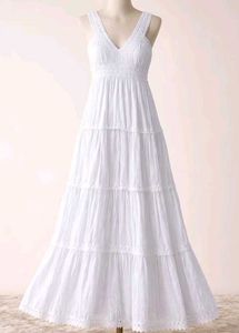 White Crochet Sundress