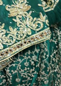 Emerald Green Embroidered sharara set