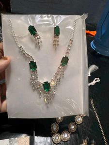 Emerald Green Rhinestone Jewellery Set