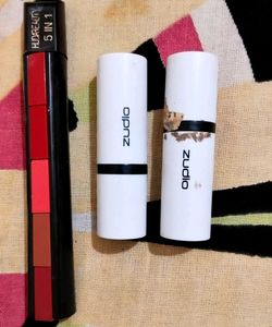 HudaBeauty 5 in 1 Lipstick and Zudio lipsticks