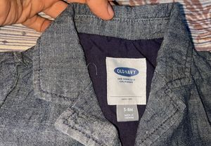 Old Navy Blue Denim Blazer Jacket