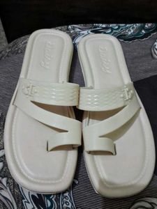 Hi-Fi Cream Flip Flops