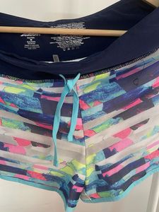 Vibrant Abstract Print Athletic Shorts