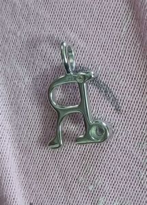 Silver Alphabet "R" Charm Pendant