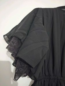black midi dress