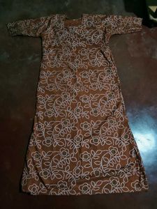 Comfortable Brown Printed Kurta
