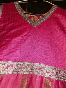 Pink Embellished Kurta