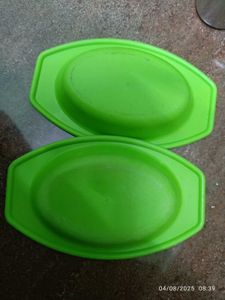 Pack Of 2 Green Dinnerware Plates (Bowl,Serving)