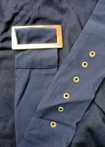 Navy Blue Flared Pants