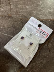 Sparkling Square Cut Stud Earrings