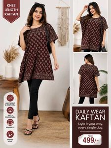 Stylish Knee Length Kaftan