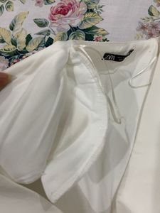 Off White Stone Studded Embellished Crop Top