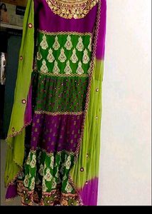 “Beautiful Multicolor anarkali dress fast sell