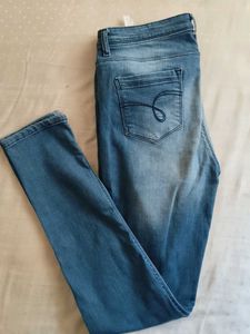 Classic Blue Denim Jeans Pencil shape