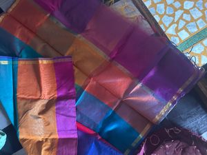 multicoloured block print dupatta