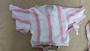 Striped y2k co-ord set with flared bottoms