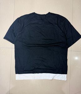 Men's Black Layered T-Shirt