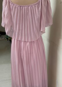 Off Shoulder Peach Dress