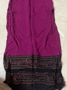 Beautiful Purple Kurta with Black Print