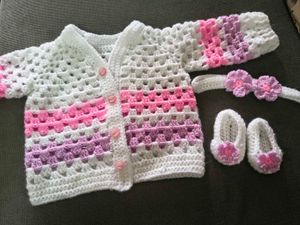 Crocheted Baby Girl Set