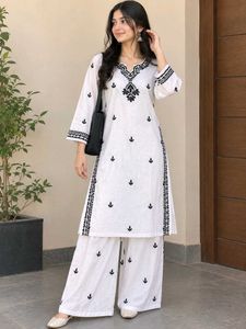 White Embroidered Kurta Set
