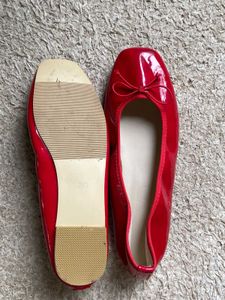 Colourful Red Patent Ballerina Flats