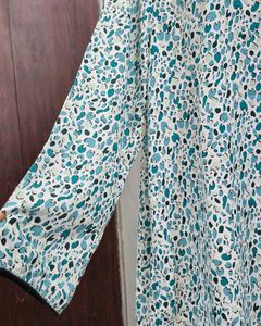 Chic Printed V-Neck Long Sleeve Top