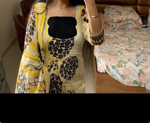 Beautiful Yellow Printed Kurta Set